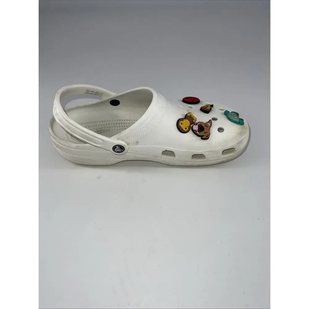 Crocs Unisex Men 10 Womens 12 White Slip On Shoes Comfort